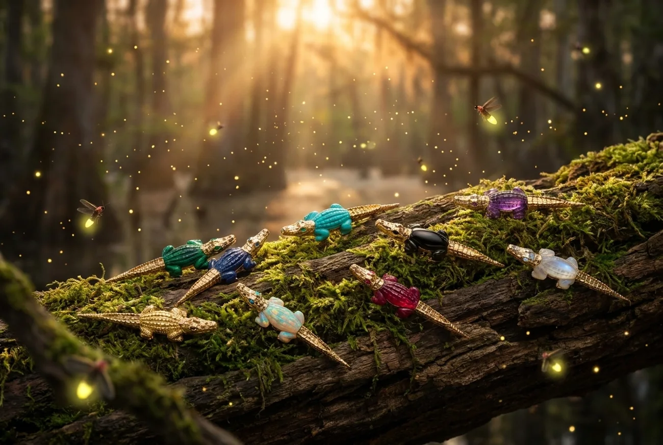 The Alligator's stone finishes gathered in the wild