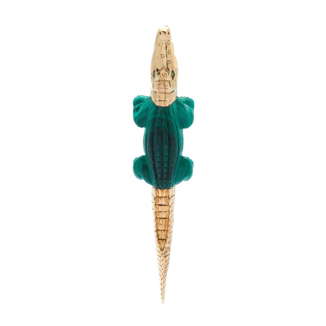 The Alligator earring set with Malachite