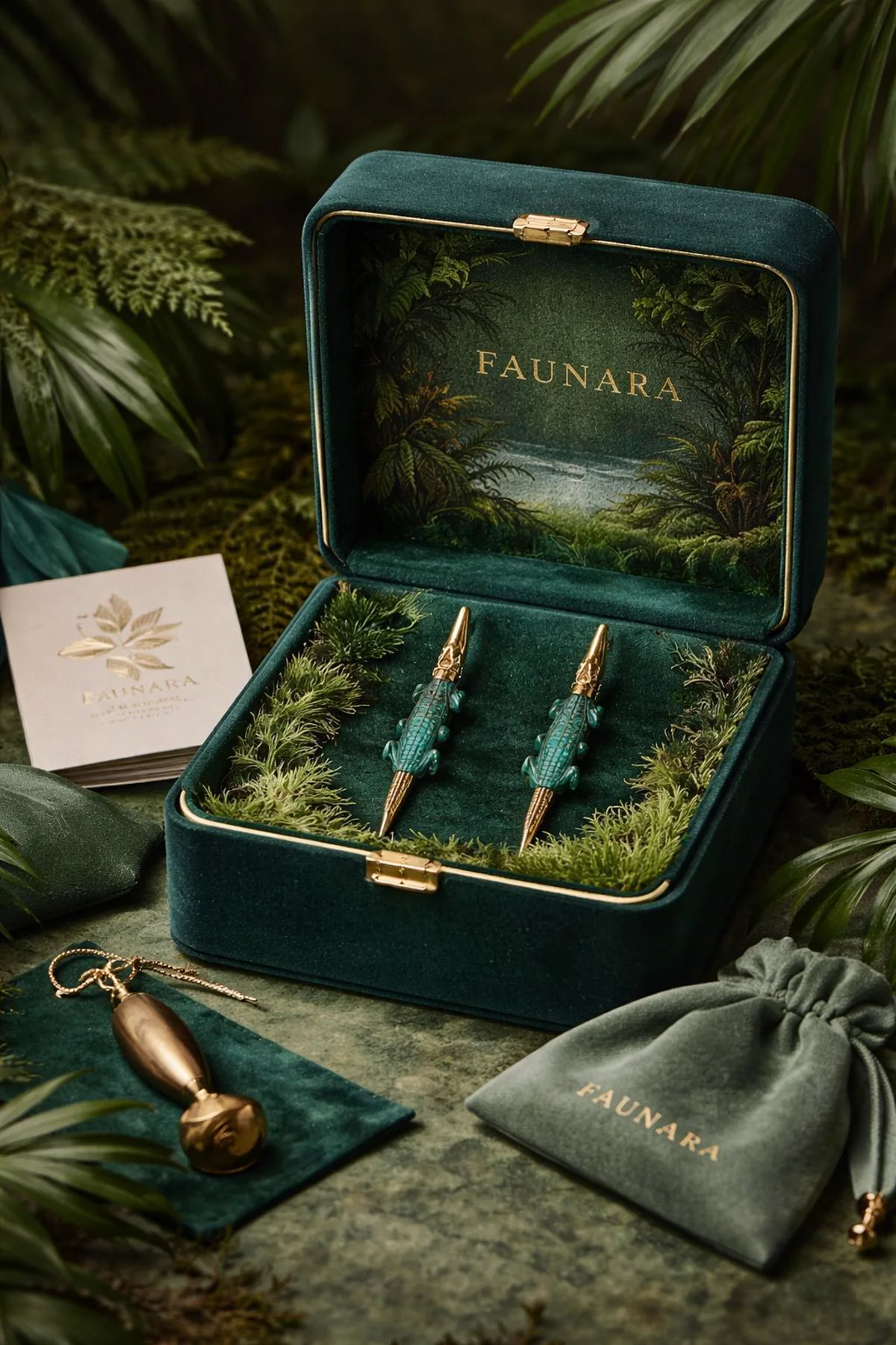The Alligator keepsake box — painted mangrove
