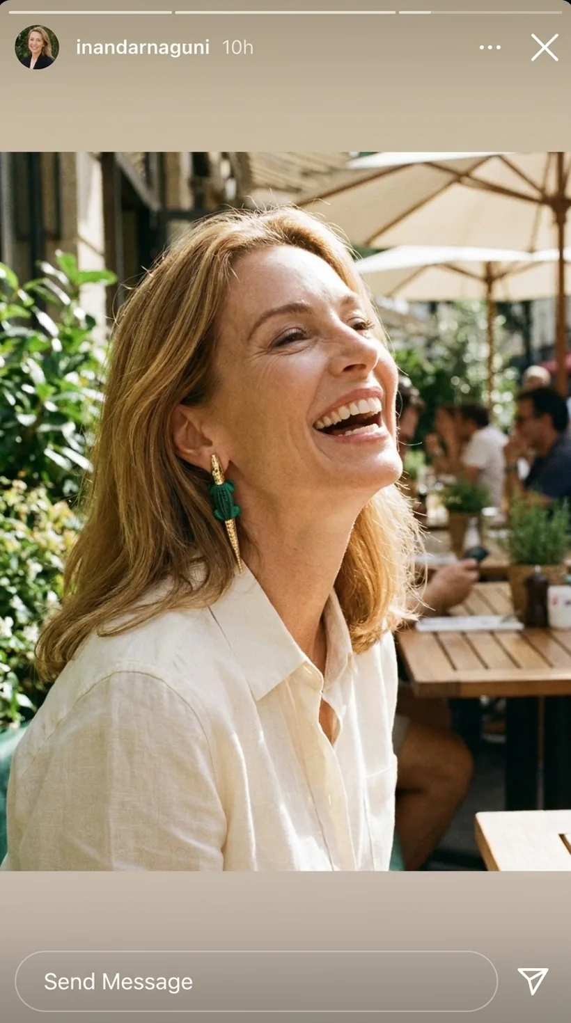 Owner wearing the Alligator earring