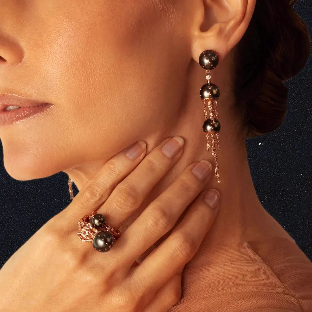 The Jellyfish earring worn